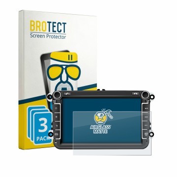 Vorderseite einer Produktverpackung mit dem Markenlogo BROTECT. Daneben ist das Gerät M.I.C. AV8V7-Ultra mit dem zugehörigen D