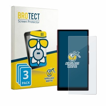 Parte frontale di una confezione del prodotto con il logo del marchio BROTECT. Accanto è raffigurato il dispositivo Hiby R8 II