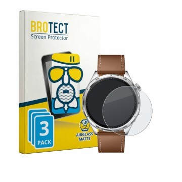 Parte frontale di una confezione del prodotto con il logo del marchio BROTECT. Accanto è raffigurato il dispositivo Honor Watc