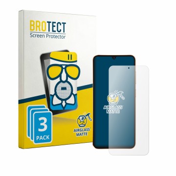 Parte frontal de un envase de producto con el logotipo de la marca BROTECT. Al lado se muestra el dispositivo Hotwav A17 Pro M