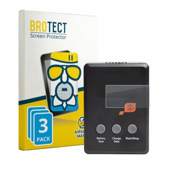 Parte frontal de un envase de producto con el logotipo de la marca BROTECT. Al lado se muestra el dispositivo Spektrum Smart C