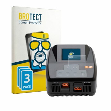 Parte frontal de un envase de producto con el logotipo de la marca BROTECT. Al lado se muestra el dispositivo Spektrum Smart C