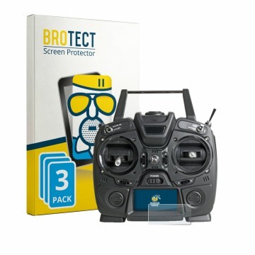 Vorderseite einer Produktverpackung mit dem Markenlogo BROTECT. Daneben ist das Gerät Graupner MZ-10 HOTT mit dem zugehörigen 
