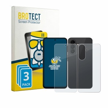 Parte frontale di una confezione del prodotto con il logo del marchio BROTECT. Accanto è raffigurato il dispositivo Samsung Ga