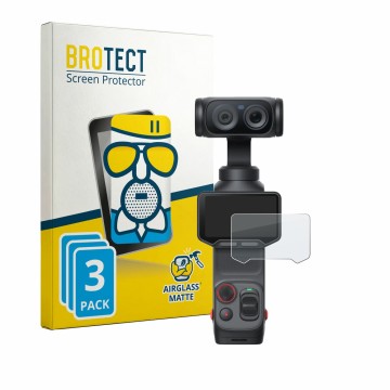 Vorderseite einer Produktverpackung mit dem Markenlogo BROTECT. Daneben ist das Gerät Insta360 Luna Ultra mit dem zugehörigen 