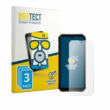 Vorderseite einer Produktverpackung mit dem Markenlogo BROTECT. Daneben ist das Gerät Blackview Fort 2 mit dem zugehörigen Dis