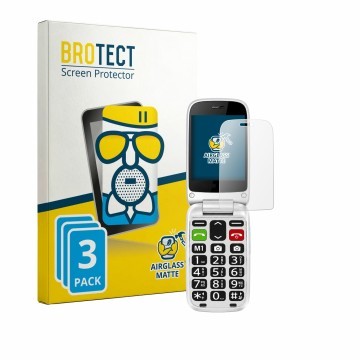 Vorderseite einer Produktverpackung mit dem Markenlogo BROTECT. Daneben ist das Gerät true S70 mit dem zugehörigen Displayschu