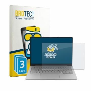 Face avant d’un emballage produit avec le logo de la marque BROTECT. À côté, l’appareil Lenovo ThinkBook 14X est représenté av