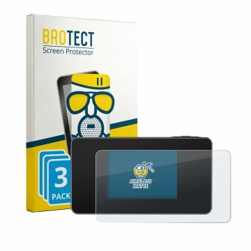 Front side of a product packaging with the brand logo BROTECT. Next to it is the device TP-Link M8550 shown with the correspon