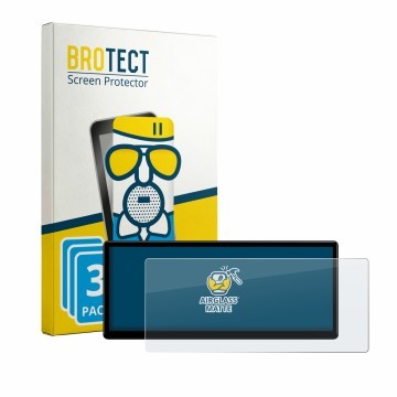 Front side of a product packaging with the brand logo BROTECT. Next to it is the device Xtrons QWBX24CCB12E92 shown with the c