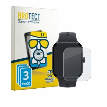 Parte frontal de un envase de producto con el logotipo de la marca BROTECT. Al lado se muestra el dispositivo Vivo Watch GT 2 