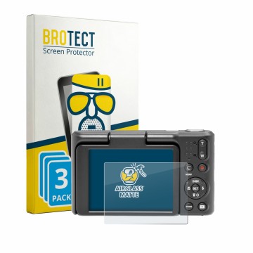 Face avant d’un emballage produit avec le logo de la marque BROTECT. À côté, l’appareil Kodak Pixpro C1 est représenté avec la