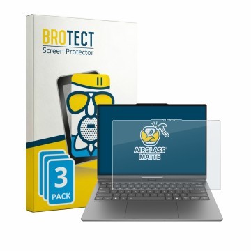 Parte frontale di una confezione del prodotto con il logo del marchio BROTECT. Accanto è raffigurato il dispositivo Lenovo Thi
