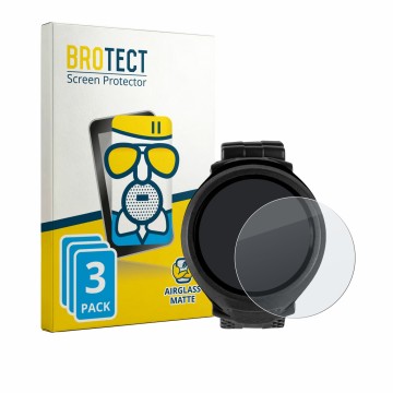 Parte frontale di una confezione del prodotto con il logo del marchio BROTECT. Accanto è raffigurato il dispositivo Mares Puck