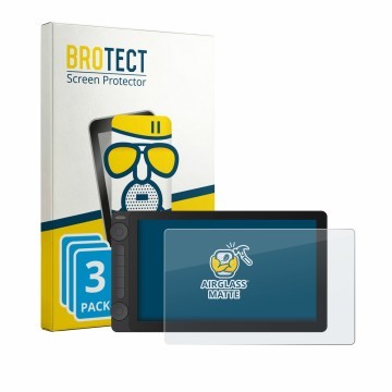 Parte frontale di una confezione del prodotto con il logo del marchio BROTECT. Accanto è raffigurato il dispositivo Huion Kamv
