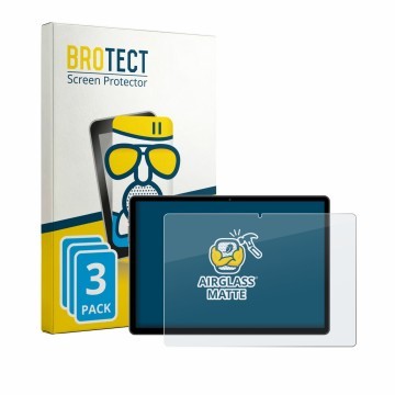 Front side of a product packaging with the brand logo BROTECT. Next to it is the device Juno Tab 4 10.5