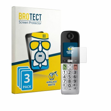 Vorderseite einer Produktverpackung mit dem Markenlogo BROTECT. Daneben ist das Gerät Panasonic KX-TGU432 mit dem zugehörigen 