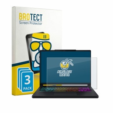 Parte frontale di una confezione del prodotto con il logo del marchio BROTECT. Accanto è raffigurato il dispositivo MSI Crossh