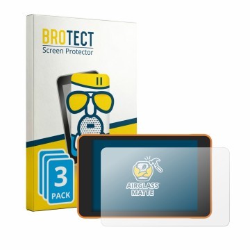 Vorderseite einer Produktverpackung mit dem Markenlogo BROTECT. Daneben ist das Gerät ProGlove Lana mit dem zugehörigen Displa