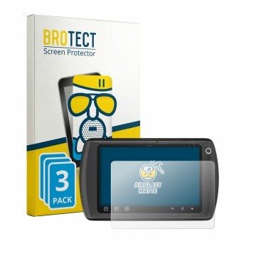 Vorderseite einer Produktverpackung mit dem Markenlogo BROTECT. Daneben ist das Gerät Zebra ET1 mit dem zugehörigen Displaysch