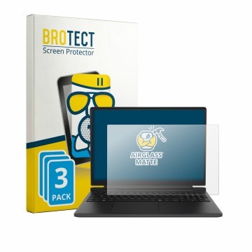 Face avant d’un emballage produit avec le logo de la marque BROTECT. À côté, l’appareil Dell Alienware 15 DA15260 est représen