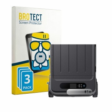 Parte frontal de un envase de producto con el logotipo de la marca BROTECT. Al lado se muestra el dispositivo Anker SOLIX Ever