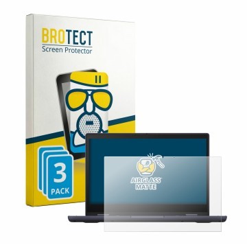 Front side of a product packaging with the brand logo BROTECT. Next to it is the device ASUS ExpertBook BR1402 shown with the 