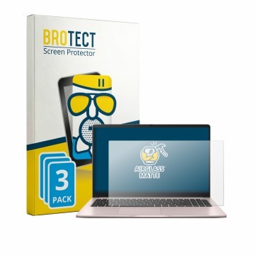 Face avant d’un emballage produit avec le logo de la marque BROTECT. À côté, l’appareil ASUS Chromebook CX15 est représenté av