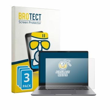 Vorderseite einer Produktverpackung mit dem Markenlogo BROTECT. Daneben ist das Gerät ASUS ExpertBook PM3 mit dem zugehörigen 