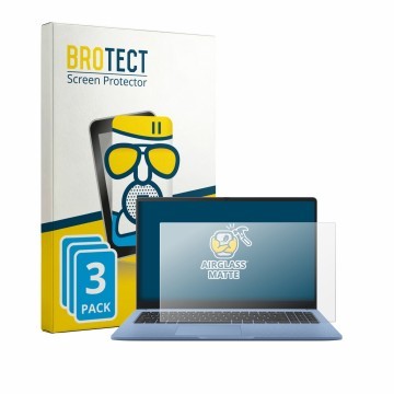 Parte frontal de un envase de producto con el logotipo de la marca BROTECT. Al lado se muestra el dispositivo ASUS Chromebook 