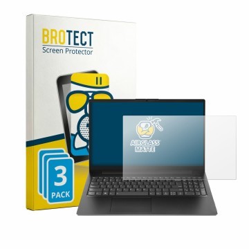 Parte frontale di una confezione del prodotto con il logo del marchio BROTECT. Accanto è raffigurato il dispositivo Lenovo V15
