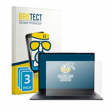Face avant d’un emballage produit avec le logo de la marque BROTECT. À côté, l’appareil Chuwi UniBook est représenté avec la p