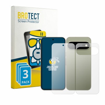 Vorderseite einer Produktverpackung mit dem Markenlogo BROTECT. Daneben ist das Gerät Google Pixel 11 Pro XL (Display+Rückseit