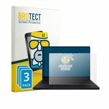 Front side of a product packaging with the brand logo BROTECT. Next to it is the device ASUS ProArt GoPro Edition PX13 shown w