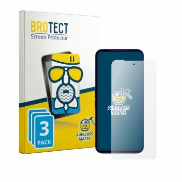 Vorderseite einer Produktverpackung mit dem Markenlogo BROTECT. Daneben ist das Gerät Fairphone 6 Plus mit dem zugehörigen Dis