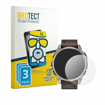 Face avant d’un emballage produit avec le logo de la marque BROTECT. À côté, l’appareil Garmin D2 Mach 2 (47 mm) est représent