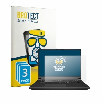 Vorderseite einer Produktverpackung mit dem Markenlogo BROTECT. Daneben ist das Gerät Schenker KEY 18 Pro E25 mit dem zugehöri