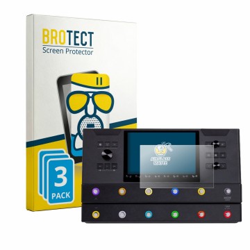 Vorderseite einer Produktverpackung mit dem Markenlogo BROTECT. Daneben ist das Gerät Line 6 Helix Stadium Floor mit dem zugeh