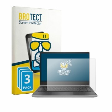Vorderseite einer Produktverpackung mit dem Markenlogo BROTECT. Daneben ist das Gerät HP Pavilion x360 14-cd0020nf mit dem zug