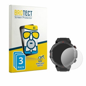 Parte frontal de un envase de producto con el logotipo de la marca BROTECT. Al lado se muestra el dispositivo Neow W-Watch 1.3