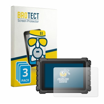 Parte frontal de un envase de producto con el logotipo de la marca BROTECT. Al lado se muestra el dispositivo Topdon ONE Plus 