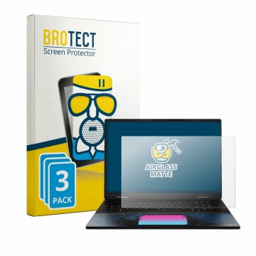 Vorderseite einer Produktverpackung mit dem Markenlogo BROTECT. Daneben ist das Gerät MSI Titan 18 HX Dragon Edition Draco Epi