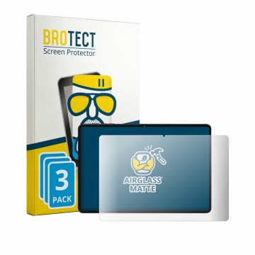 Face avant d’un emballage produit avec le logo de la marque BROTECT. À côté, l’appareil UJJ U3 10.1