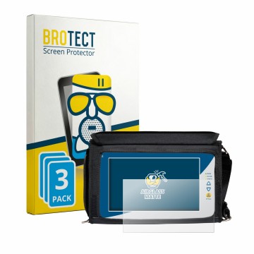Vorderseite einer Produktverpackung mit dem Markenlogo BROTECT. Daneben ist das Gerät Rover EXA 9 mit dem zugehörigen Displays
