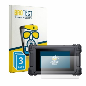 Vorderseite einer Produktverpackung mit dem Markenlogo BROTECT. Daneben ist das Gerät iCarsoft VAWS V 4.0 mit dem zugehörigen 