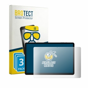 Parte frontal de un envase de producto con el logotipo de la marca BROTECT. Al lado se muestra el dispositivo DOOGEE U14 con s
