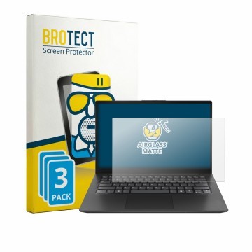 Parte frontale di una confezione del prodotto con il logo del marchio BROTECT. Accanto è raffigurato il dispositivo Lenovo Pri