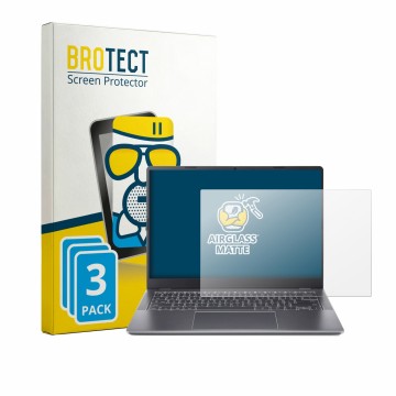 Parte frontale di una confezione del prodotto con il logo del marchio BROTECT. Accanto è raffigurato il dispositivo Acer Chrom