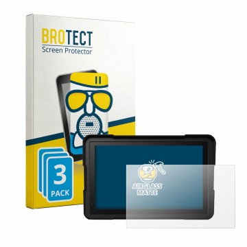 Front side of a product packaging with the brand logo BROTECT. Next to it is the device BakerMiche 7