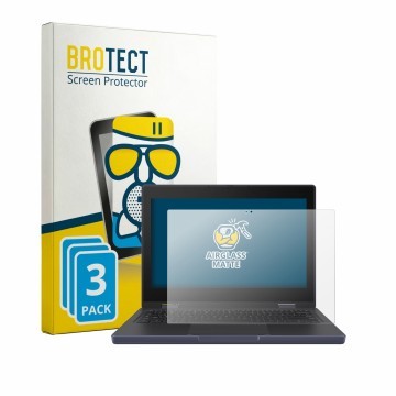 Parte frontal de un envase de producto con el logotipo de la marca BROTECT. Al lado se muestra el dispositivo ASUS Chromebook 